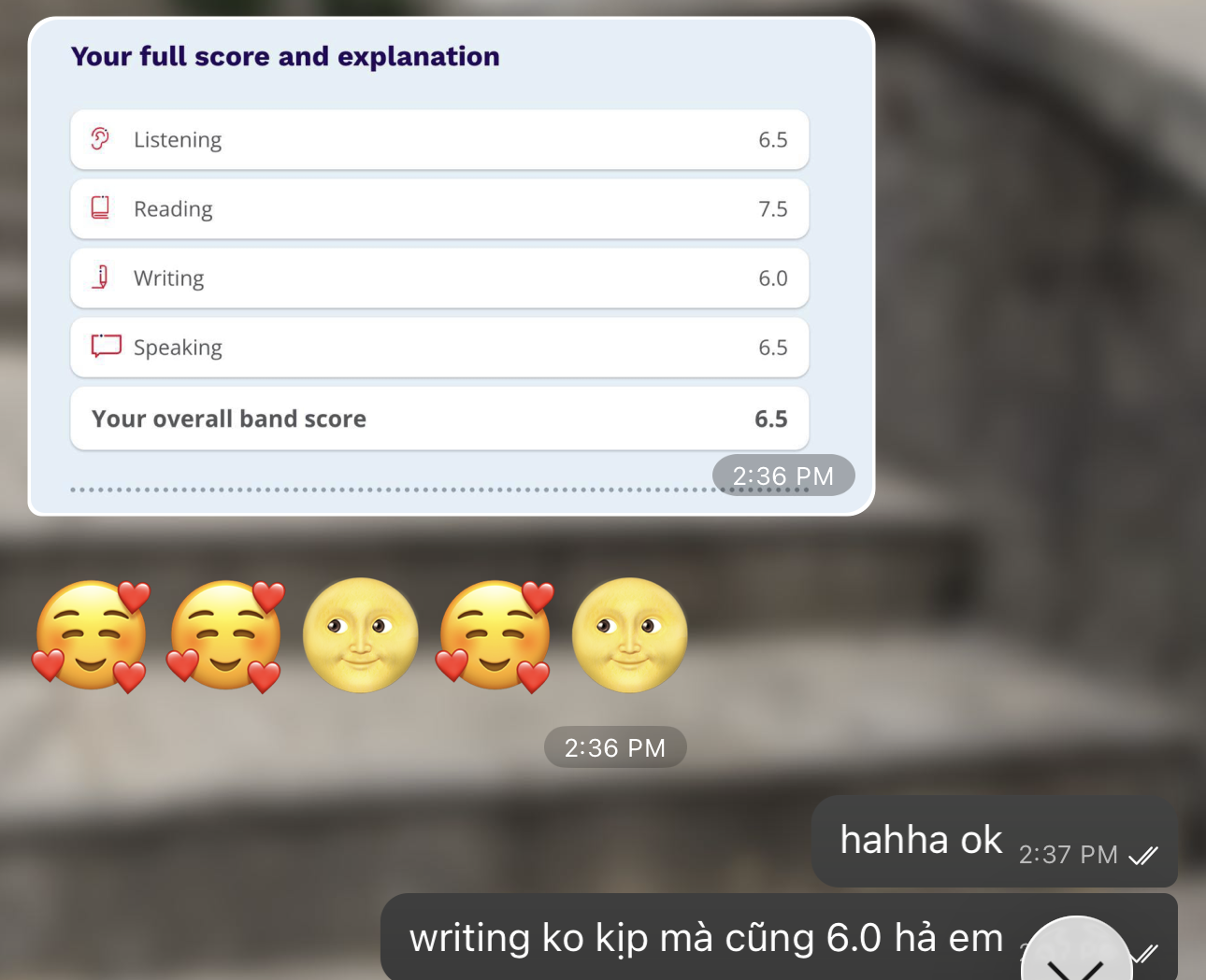 Chat khoe điểm của Minh Châu